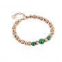 Boccadamo - Bracciale con perle di agata verde. XBR562RS