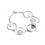 Boccadamo - Bracciale modulare con orbite di zirconi e madreperla. XBR597