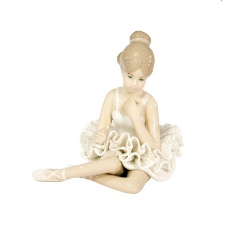 Melograno - Ballerina porcellana seduta bianca cm 9. 1147055