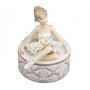 Melograno - Ballerina porcellana seduta su carillon bianca cm 9. 1147056