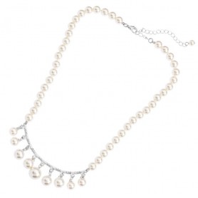 Ottaviani - Collana con perle di vetro e strass. 500291C