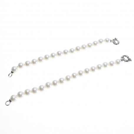 Arteregalo - Bracciale perle 10 mm lunghezze cm 18 e 19 con chiusura argento 925.
