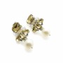 Ottaviani - Orecchini con perle bianche, cristalli e strass.