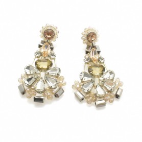 Ottaviani - Orecchini con perle, cristalli e strass.