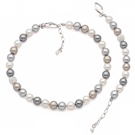 Boccadamo - Collana argento 925 e perle swarovski.