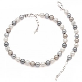Boccadamo - Bracciale argento 925 e perle swarovski. BR405GRI