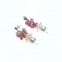 Moesi - Anello con murrine rosa e perle avorio. Soave