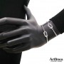 Artlinea - Due bracciali argento con nodo amore rodiato 925. ZBR695