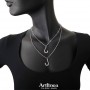 Artlinea - Due collane rodiate in argento. ZCL1356