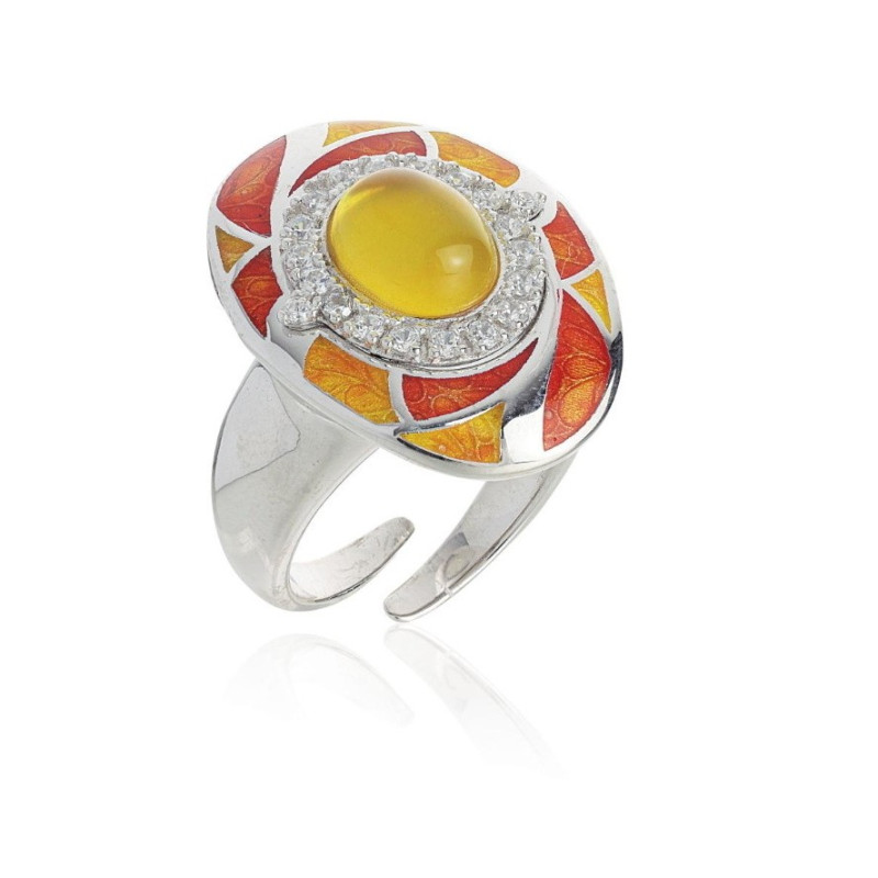 Anello citrino naturale, gioielli in argento sterling 925, anello fatto Anello citrino naturale, gioielli in argento sterling 925, anello fatto