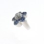 Arteregalo - Anello argento 925 con strass colore blu.