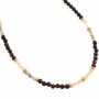 Antracite - Collana argento 925 invecchiato con pietre naturali cm 50.