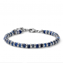 Maria Cristina Sterling - Bracciale uomo Snake Classic Style argento e sodalite.