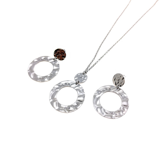 2Jewels - Parure acciaio con collana e orecchini.