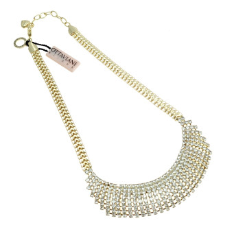 Ottaviani - Collana dorata con strass.