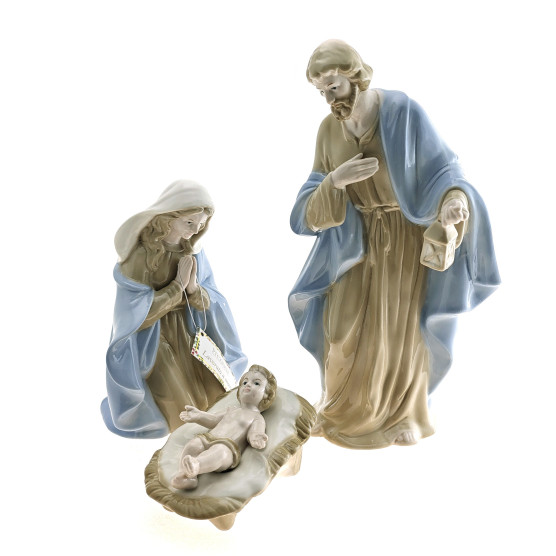 Preziosa - Natività in porcellana 3 pezi altezza 30 cm.