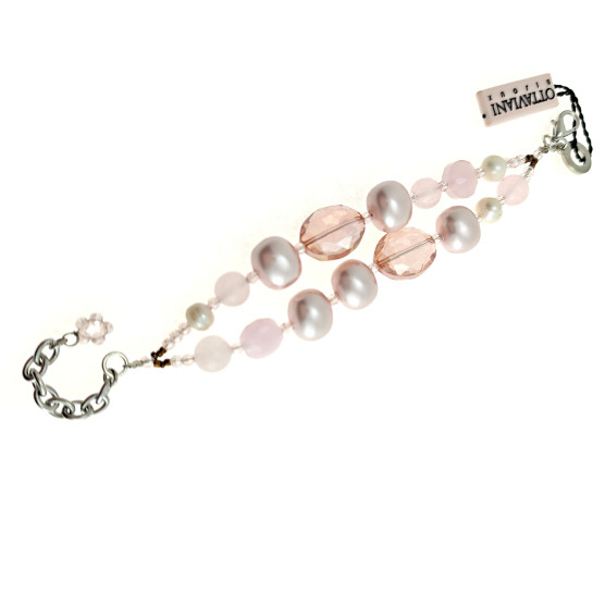 Ottaviani  - Bracciale con agata madreperla e cristalli