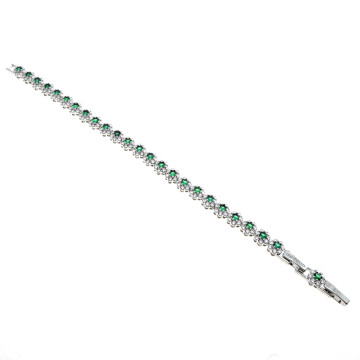 Ottaviani - Collana, bracciale, orecchini e anello rodiati con cubic zirconia.
