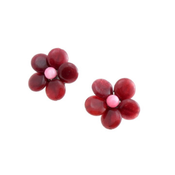 Ottaviani - Collana, bracciale e orecchini con agata e cristalli.