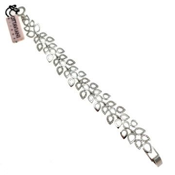 Ottaviani - Bracciale rodiato con strass. 500004B