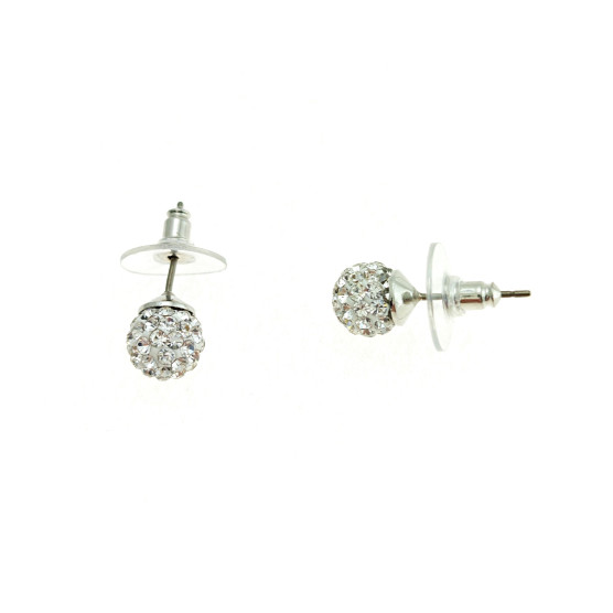 Ottaviani - Orecchini rodiati con strass. 500425O