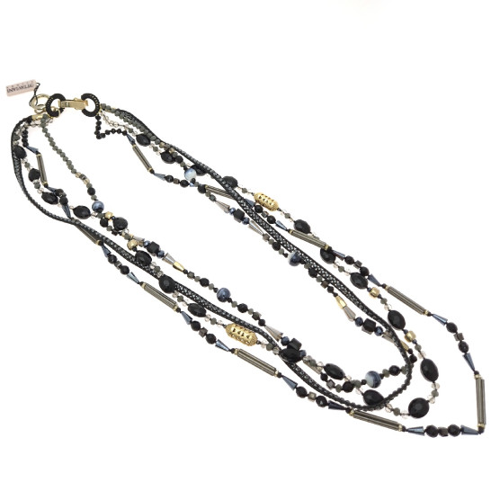 Ottaviani - Collana,bracciale e orecchini con perle e cristalli. 480529C-490214O-470525B